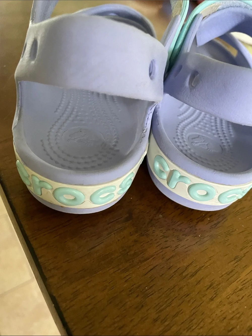 CROCS Kids lavender Sandals with Adjustable Straps size 1